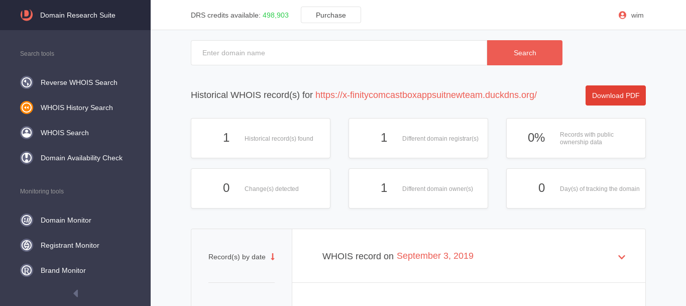 WHOIS Search, Access a domain's WHOIS record, Domain Research Suite, Search & Monitor Tools