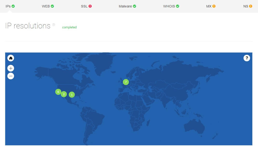 Inspecting a domain’s locations