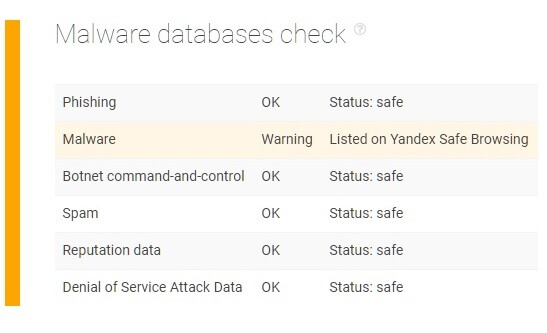 Domain Malware Check API