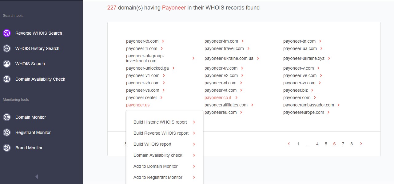 Checking other possibly forged domains